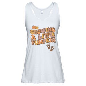 Growing A Little Pumpkin Thanksgiving Pregnancy Ladies Essential Flowy Tank