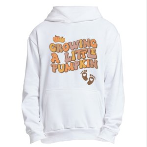 Growing A Little Pumpkin Thanksgiving Pregnancy Urban Pullover Hoodie