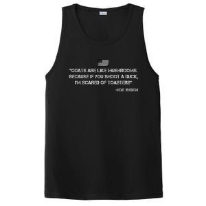 Goats Are Like Mushrooms Funny Joe Biden Quote Saying PosiCharge Competitor Tank