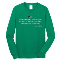 Goats Are Like Mushrooms Funny Joe Biden Quote Saying Long Sleeve Shirt