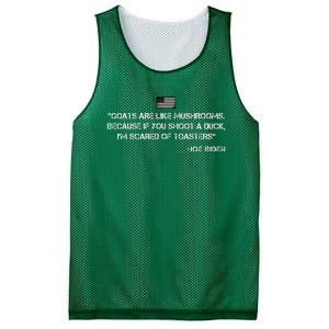 Goats Are Like Mushrooms Funny Joe Biden Quote Saying Mesh Reversible Basketball Jersey Tank