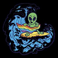 Gay Alien LGBTQ Pride Surfing Backpack