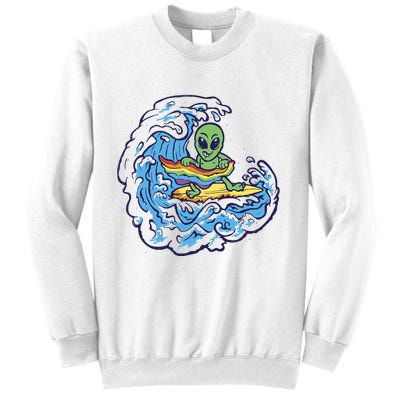 Gay Alien LGBTQ Pride Surfing Sweatshirt