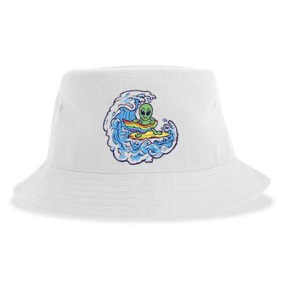 Gay Alien LGBTQ Pride Surfing Sustainable Bucket Hat
