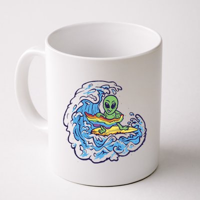 Gay Alien LGBTQ Pride Surfing Mug