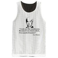 Goats Are Like Mushrooms Funny Joe Biden Mesh Reversible Basketball Jersey Tank