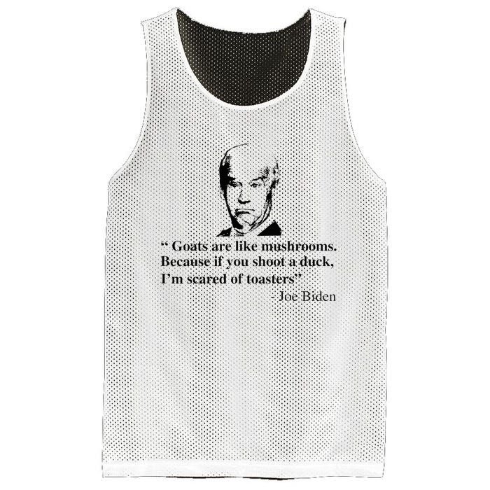 Goats Are Like Mushrooms Funny Joe Biden Mesh Reversible Basketball Jersey Tank