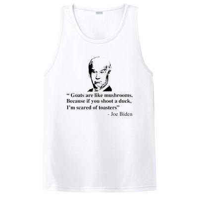 Goats Are Like Mushrooms Funny Joe Biden PosiCharge Competitor Tank