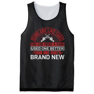 Guns Are Like Cars You Can Trust A Good Used One Better Than One That's Brand Ne Mesh Reversible Basketball Jersey Tank