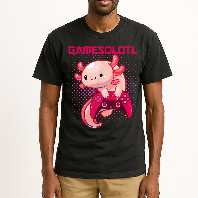 Gamer Axolotl Lover Cute Axolotl Gaming Video Gamer Gifts Tall T-Shirt