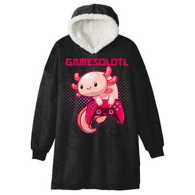 Gamer Axolotl Lover Cute Axolotl Gaming Video Gamer Gifts Hooded Wearable Blanket