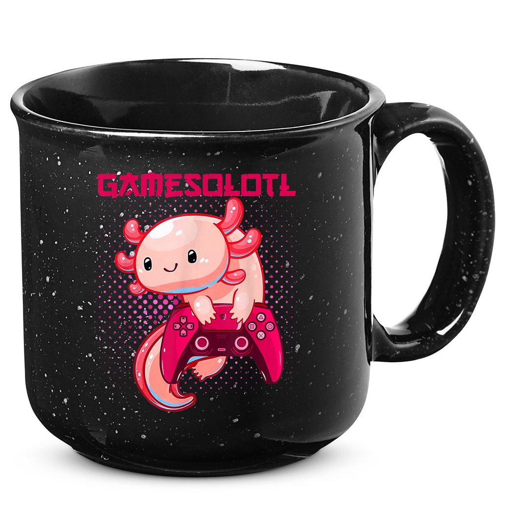 Gamer Axolotl Lover Cute Axolotl Gaming Video Gamer Gifts 15oz Campfire Ceramic Mug