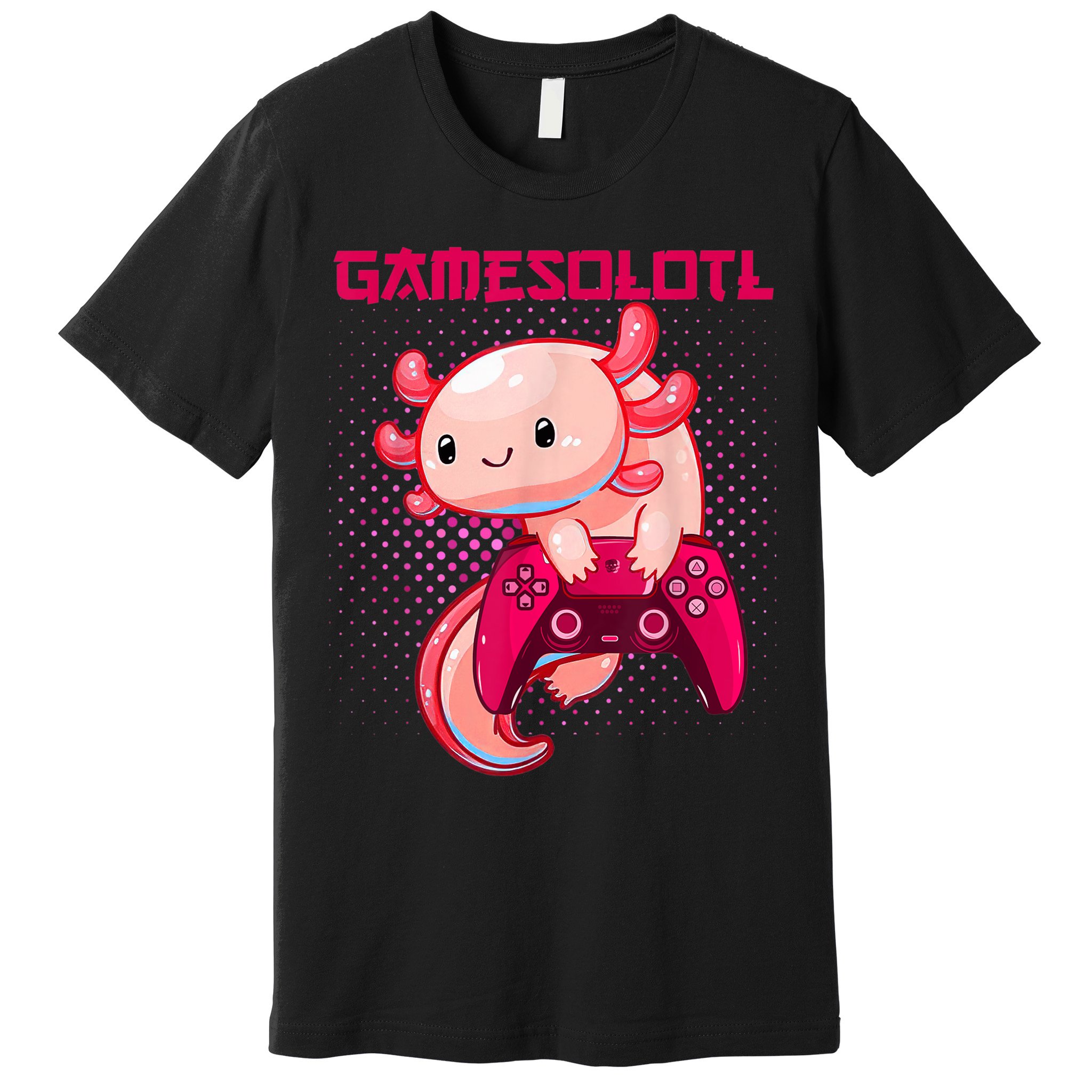 Gamer Axolotl Lover Cute Axolotl Gaming Video Gamer Gifts Premium T-Shirt