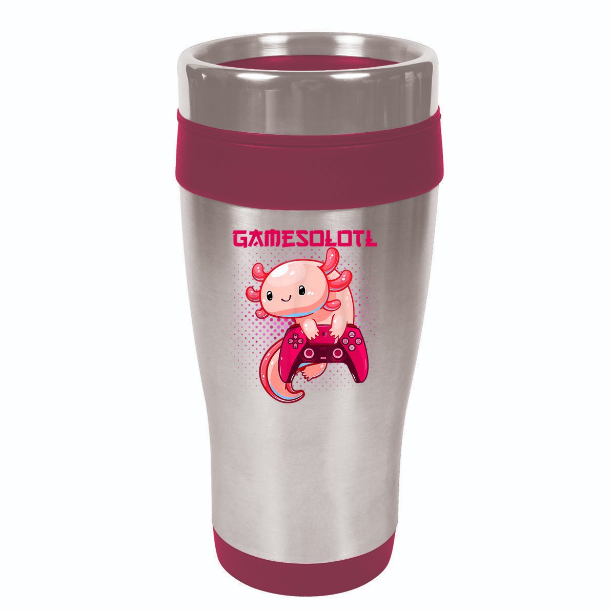 Gamer Axolotl Lover Cute Axolotl Gaming Video Gamer Gifts 16oz Travel Tumbler