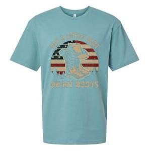 Got A Little Dirt On My Boots USA FLag Western Country Music Sueded Cloud Jersey T-Shirt