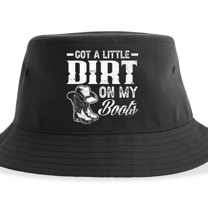 Got A Little Dirt On My Boots Funny Country Music Lover Sustainable Bucket Hat