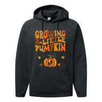 Growing A Little Pumpkin Thanksgiving Pregnancy Performance Fleece Hoodie