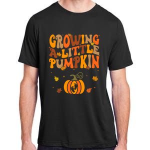 Growing A Little Pumpkin Thanksgiving Pregnancy Adult ChromaSoft Performance T-Shirt