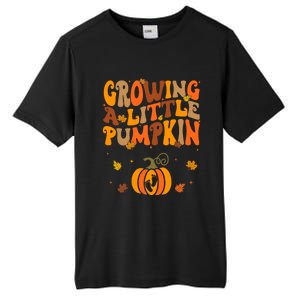 Growing A Little Pumpkin Thanksgiving Pregnancy Tall Fusion ChromaSoft Performance T-Shirt