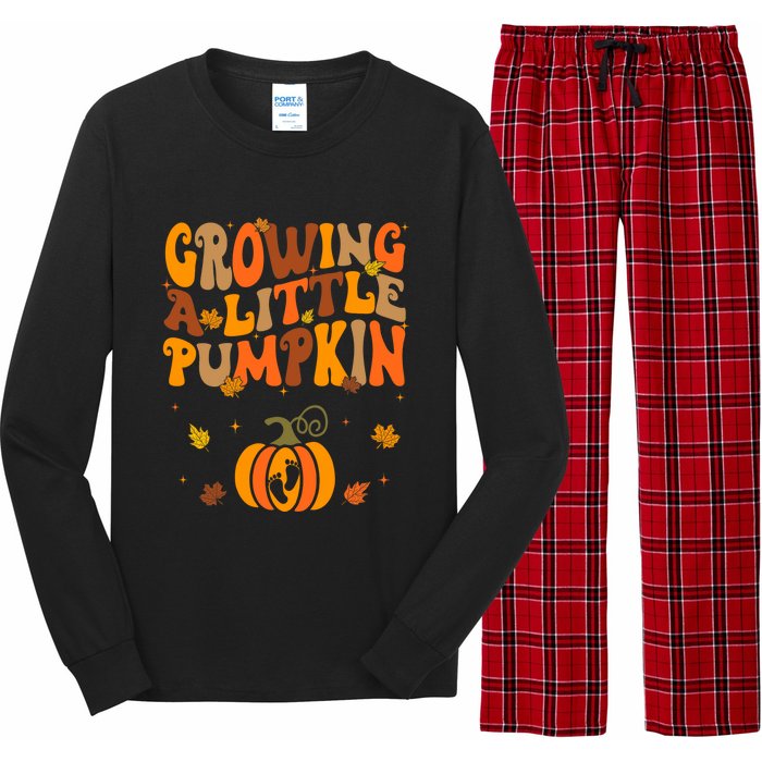 Growing A Little Pumpkin Thanksgiving Pregnancy Long Sleeve Pajama Set