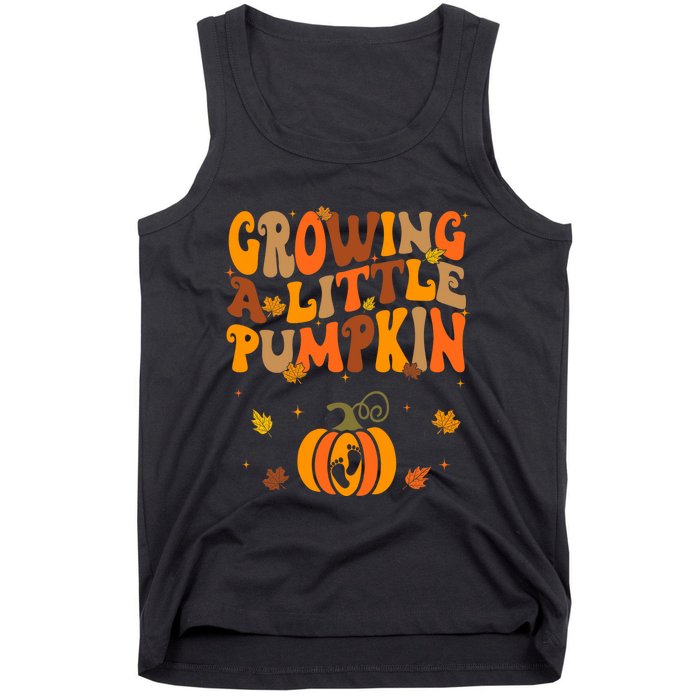 Growing A Little Pumpkin Thanksgiving Pregnancy Tank Top