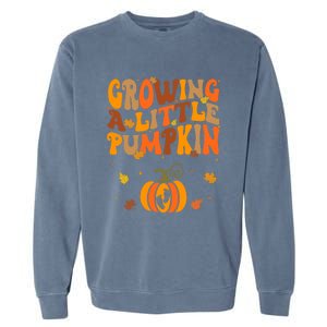 Growing A Little Pumpkin Thanksgiving Pregnancy Garment-Dyed Sweatshirt