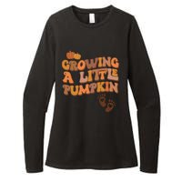 Growing A Little Pumpkin Thanksgiving Pregnancy Announcement Womens CVC Long Sleeve Shirt