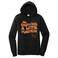 Growing A Little Pumpkin Thanksgiving Pregnancy Announcement Women's Pullover Hoodie