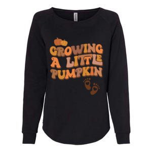 Growing A Little Pumpkin Thanksgiving Pregnancy Announcement Womens California Wash Sweatshirt