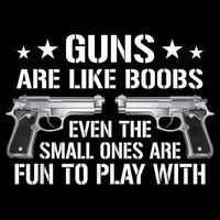 Guns Are Like Boobs Funny Gun Titties Joke Pistol Flatbill Hat