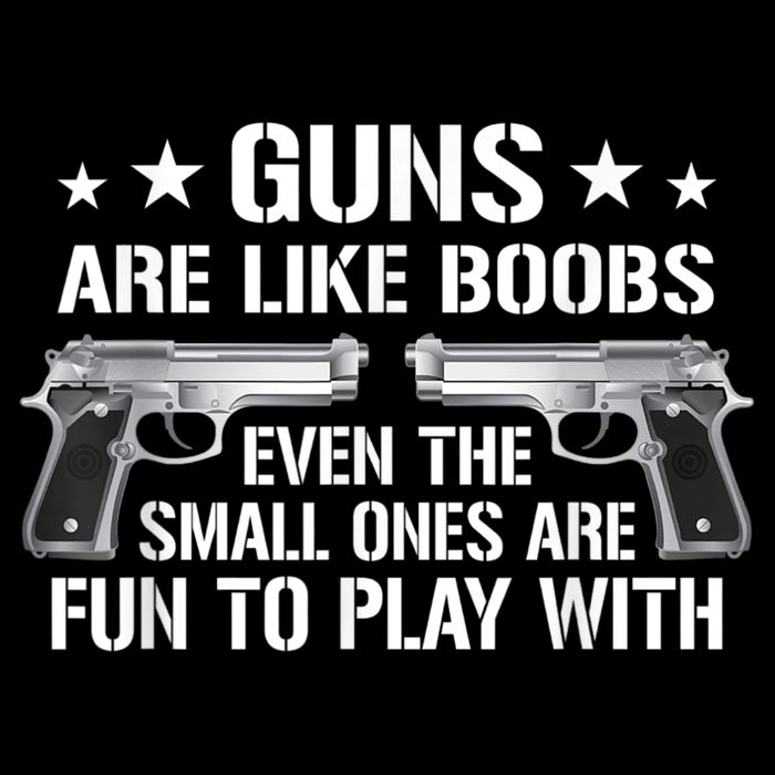 Guns Are Like Boobs Funny Gun Titties Joke Pistol Flatbill Hat