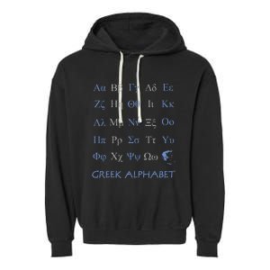 Greek Alphabet Letters Garment-Dyed Fleece Hoodie