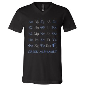 Greek Alphabet Letters V-Neck T-Shirt