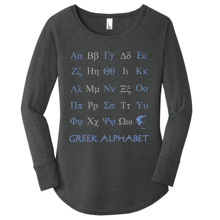 Greek Alphabet Letters Women's Perfect Tri Tunic Long Sleeve Shirt