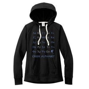 Greek Alphabet Letters Women's Fleece Hoodie