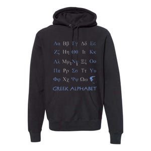 Greek Alphabet Letters Premium Hoodie