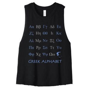 Greek Alphabet Letters Women's Racerback Cropped Tank