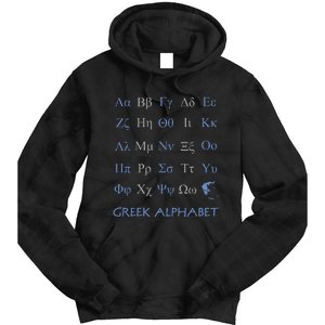 Greek Alphabet Letters Tie Dye Hoodie