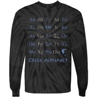 Greek Alphabet Letters Tie-Dye Long Sleeve Shirt