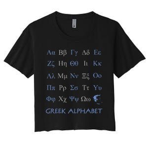 Greek Alphabet Letters Women's Crop Top Tee