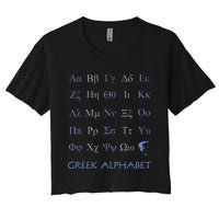 Greek Alphabet Letters Women's Crop Top Tee