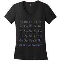 Greek Alphabet Letters Women's V-Neck T-Shirt