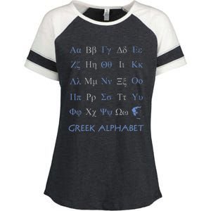 Greek Alphabet Letters Enza Ladies Jersey Colorblock Tee