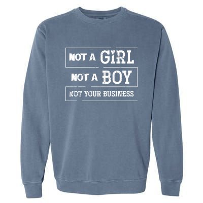 Genderfluid Agender Lgbt Pride Month Gift Non Binary Meaningful Gift Garment-Dyed Sweatshirt