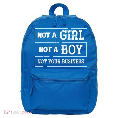 Genderfluid Agender Lgbt Pride Month Gift Non Binary Meaningful Gift 16 in Basic Backpack