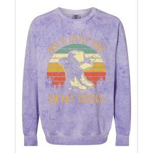 Got A Little Dirt On My Boots Country Music Lover Colorblast Crewneck Sweatshirt