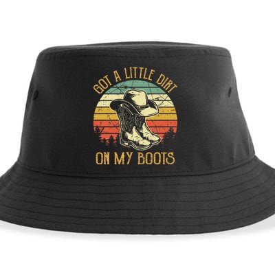 Got A Little Dirt On My Boots Country Music Lover Sustainable Bucket Hat