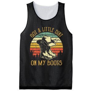 Got A Little Dirt On My Boots Country Music Lover Mesh Reversible Basketball Jersey Tank