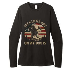 Got A Little Dirt On My Boots Usa Flag Western Country Music Womens CVC Long Sleeve Shirt