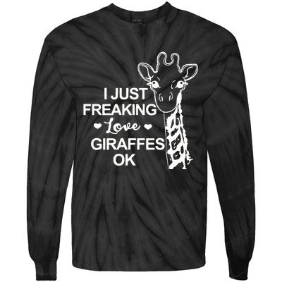 Giraffe Animal Lover Tie-Dye Long Sleeve Shirt